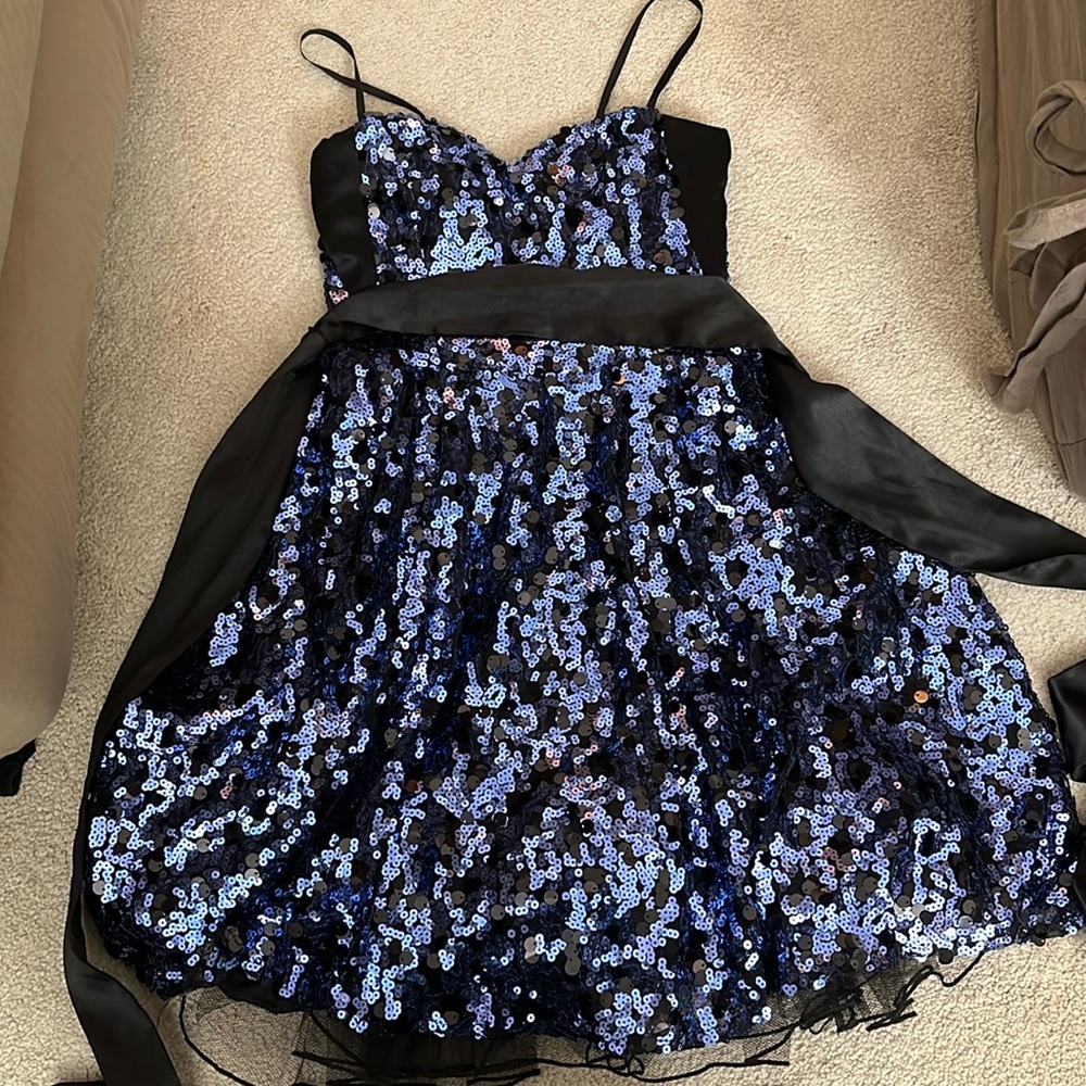 Way In Clothing Co. Dark Blue Sequin Dress